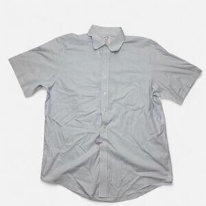 Brooks Brothers 1818 classic short sleeve striped button shirt men’s 17 XL